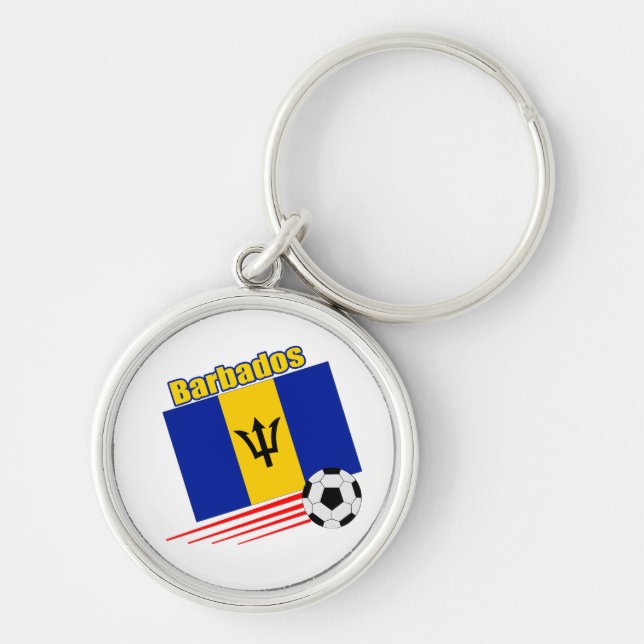Barbados-Fußball-Team Schlüsselanhänger (Vorne)