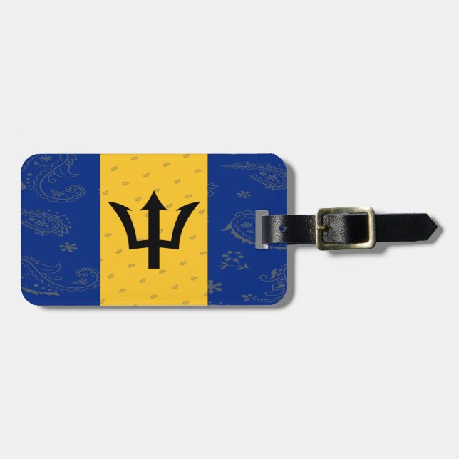 Barbados-Gepäckanhänger Gepäckanhänger (Vorderseite horizontal)