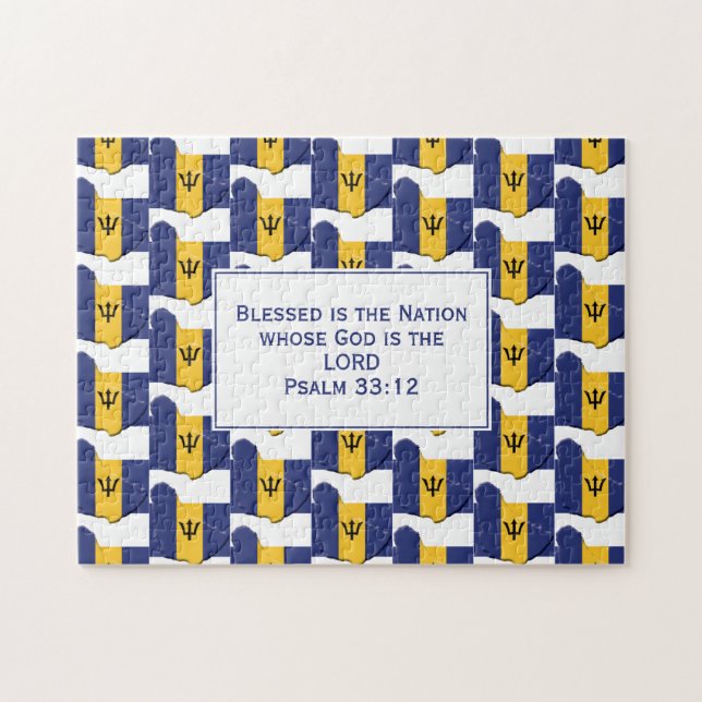 BARBADOS | Gesegnete Nation | FLAG VON BARBADOS (Horizontal)