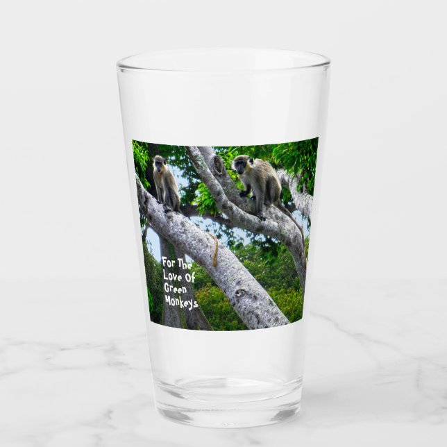 Barbados Green Affen Glass Glas (Vorderseite)