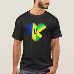 Barbados Jamaika-Flagge Bajan Jamaikanischer Stolz T-Shirt