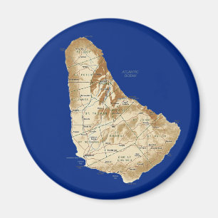 Barbados-Karten-Magnet Magnet