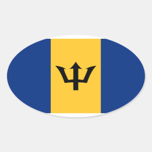 Barbados kennzeichnen ovalen Aufkleber