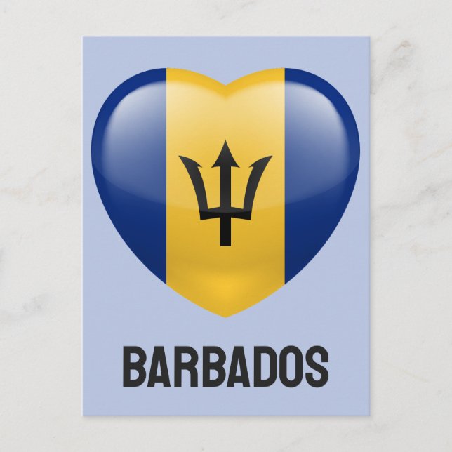 Barbados Liebe Postkarte (Vorderseite)