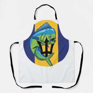 Barbados Mahi-mahi Barbadian Nationale Tierflagge Schürze