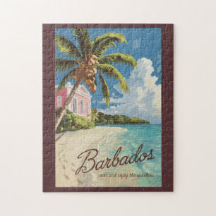 Barbados malerische Reise Kunst Vintage
