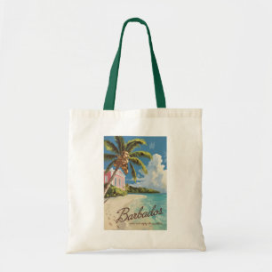 Barbados malerische Reise Kunst Vintage Tragetasche