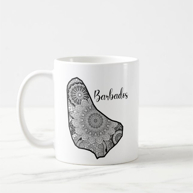 Barbados MandaLa Karte Kaffeetasse (Links)