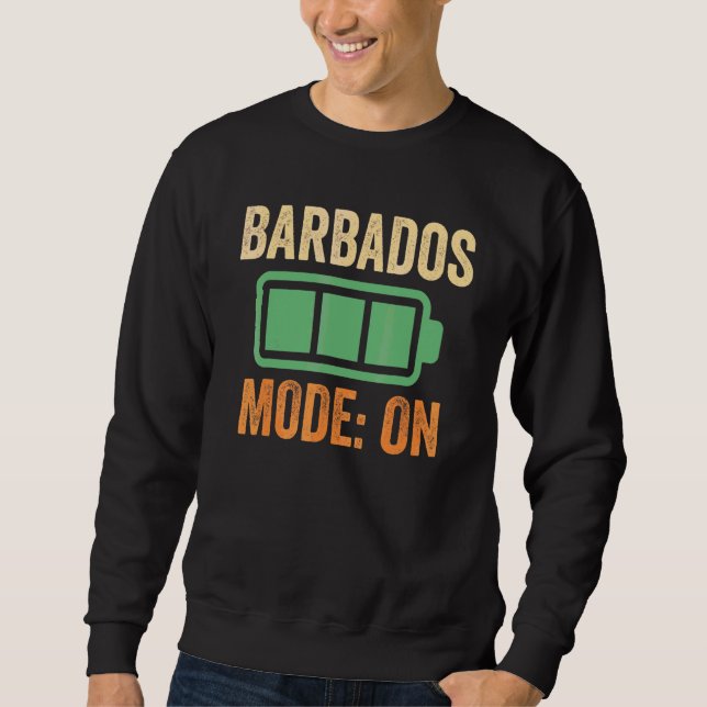 Barbados-Modus auf Batterie-Design Sweatshirt (Vorderseite)
