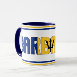 Barbados Nationalflagge Patriotischer Kaffee Tasse