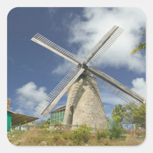 BARBADOS, Nordostküste, Morgan Lewis: Morgan Quadratischer Aufkleber