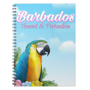 Barbados Parrot Reiseplakat Notizblock