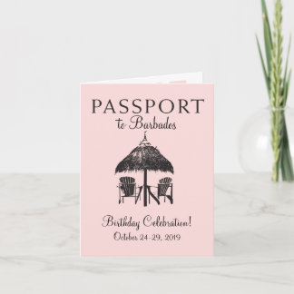 Barbados Passport zum Geburtstag Einladung