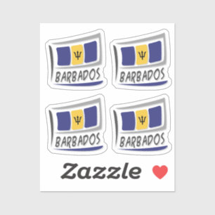 Barbados Pride X Flag Aufkleber