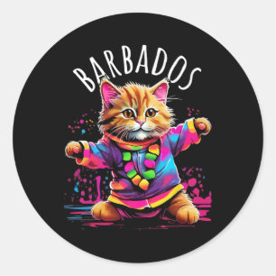 Barbados Quirky Niedliches Tanzfestival Runder Aufkleber