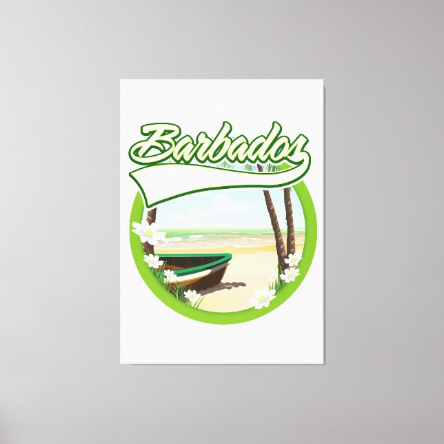 Barbados Reiselogo Leinwanddruck (Vorderseite)