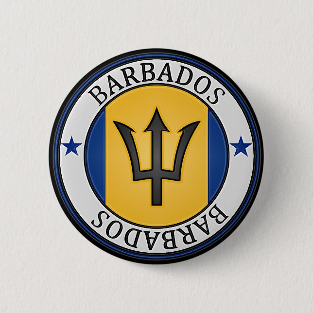 Barbados Round Emblem Button (Vorderseite)