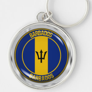 Barbados Round Emblem Schlüsselanhänger