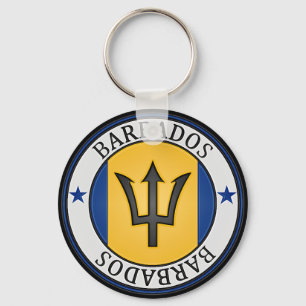 Barbados Round Emblem Schlüsselanhänger