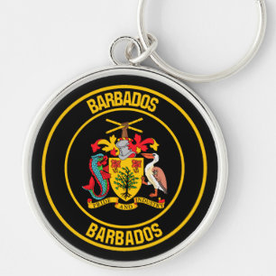 Barbados Round Emblem Schlüsselanhänger