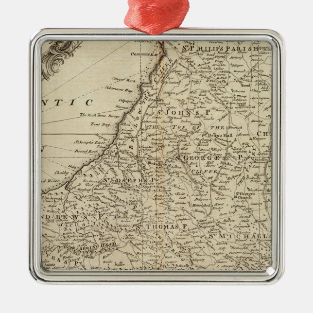 Barbados Silbernes Ornament (Vorne)