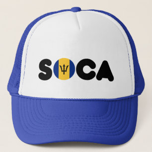 Barbados Soca Music Bajan Flag Barbadian Karibik Truckerkappe