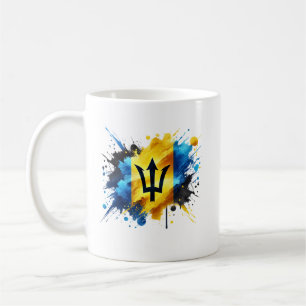 Barbados Splash Effect Flag Tasse