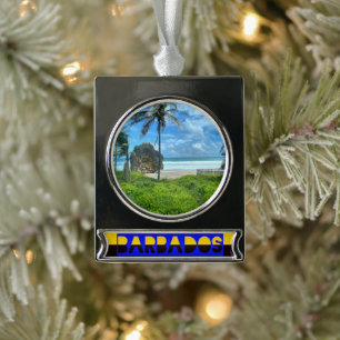 Barbados - Strand von Cattlewash Banner-Ornament Silber