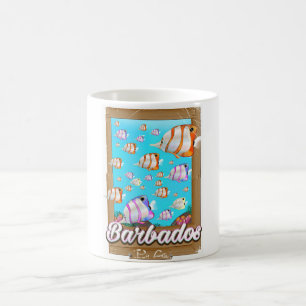 Barbados-Tropische Fische-Reiseposter Kaffeetasse