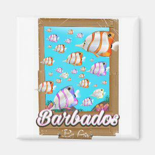 Barbados-Tropische Fische-Reiseposter Magnet