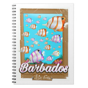 Barbados-Tropische-Fische-Reiseposter Notizblock
