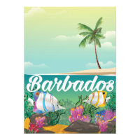 Barbados Unterwasser-Reiseplakat
