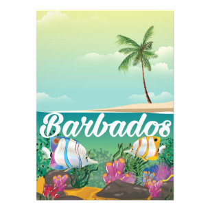 Barbados Unterwasser-Reiseposter Fotodruck