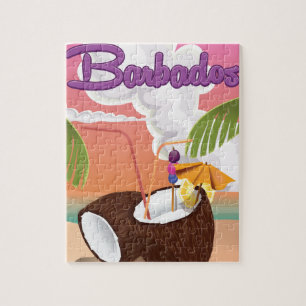 Barbados Vacation Cartoon Reiseplakat