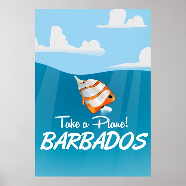 Barbados Vintage Reiseplakat Poster (Vorne)