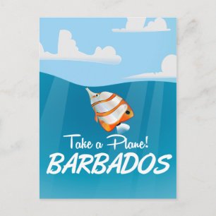 Barbados Vintage-Reiseposter Postkarte