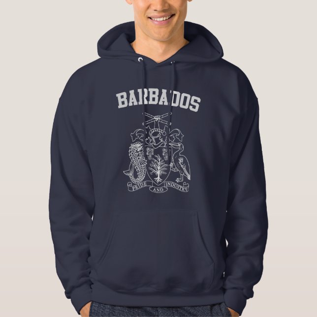 Barbados-Wappen Hoodie (Vorderseite)