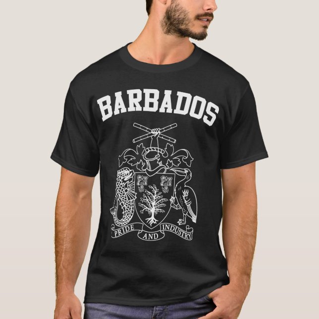 Barbados-Wappen T-Shirt (Vorderseite)