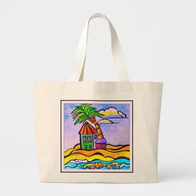 Barbadoscasa-Strand-Tasche Jumbo Stoffbeutel (Vorne)