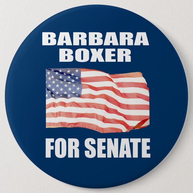 BARBARA BOXER ZUM SENDEN BUTTON (Vorderseite)