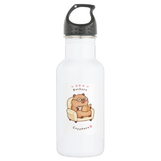 Barbara Capybara liest Buch Kuschelige Tasse Edelstahlflasche