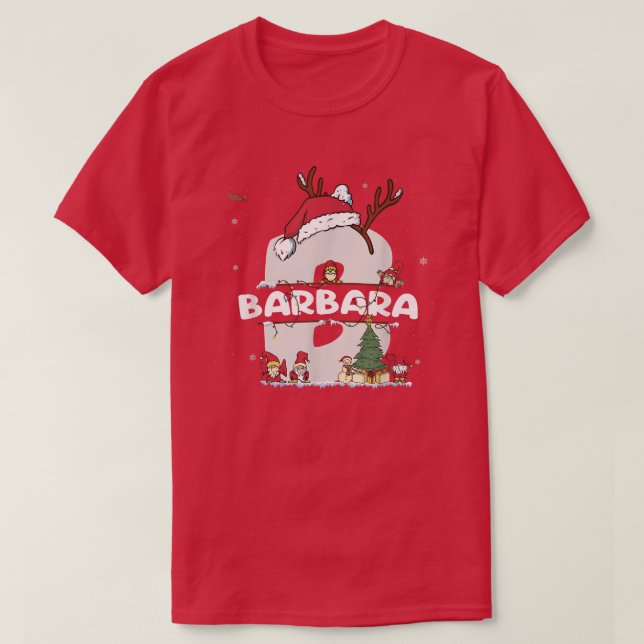 Barbara Christmas Shirt mit Barbara Name für lusti (Design vorne)