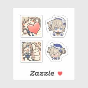 Barbara Genshin Impact 4er Stickerbogen Aufkleber