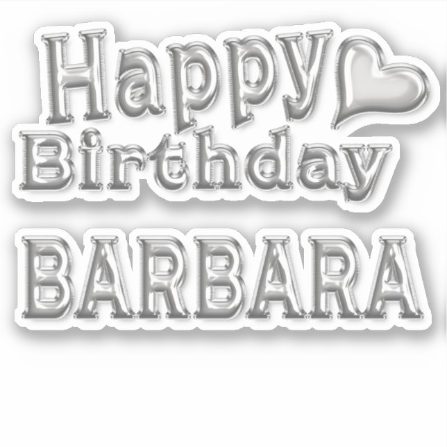 Barbara Happy Birthday Autocollants (Devant)