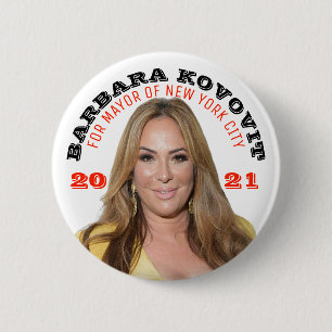 Barbara Kovovit für NYC Mayor 2021 Button