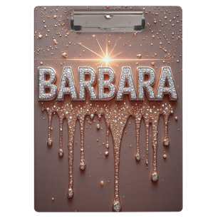 Barbara Name Elegantes individuelles Geschenk für Klemmbrett