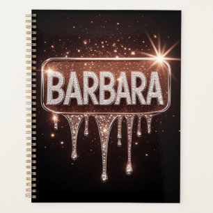 Barbara Nom Rose Or Diamant Pailletant