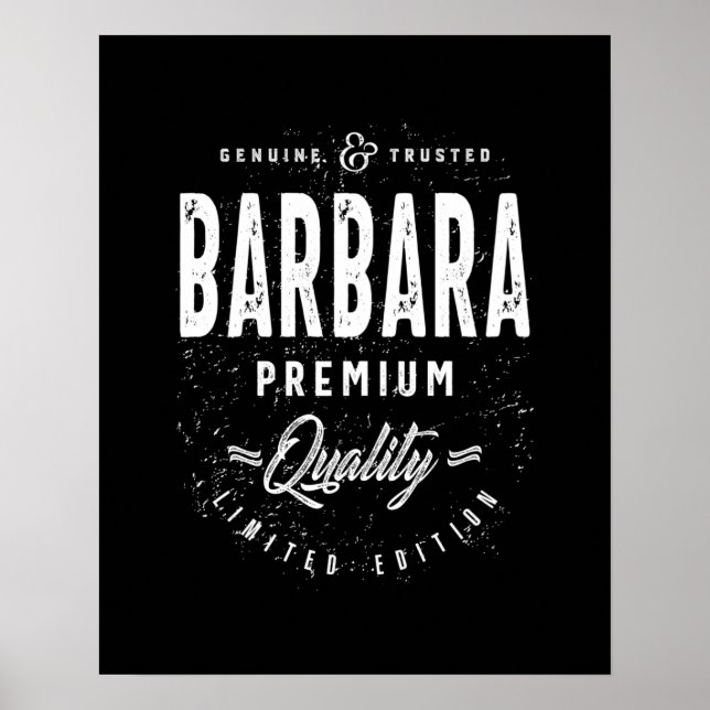 Barbara Personalisiert Name Birthday Gift Poster (Vorne)