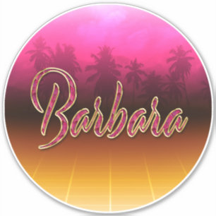 Barbara Prénom Golden pink Autocollants