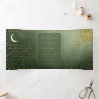 Barbara + Tim Trifold Wedding Invitation R14 Dreifach Gefaltete Einladung